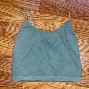 olive green crop tank